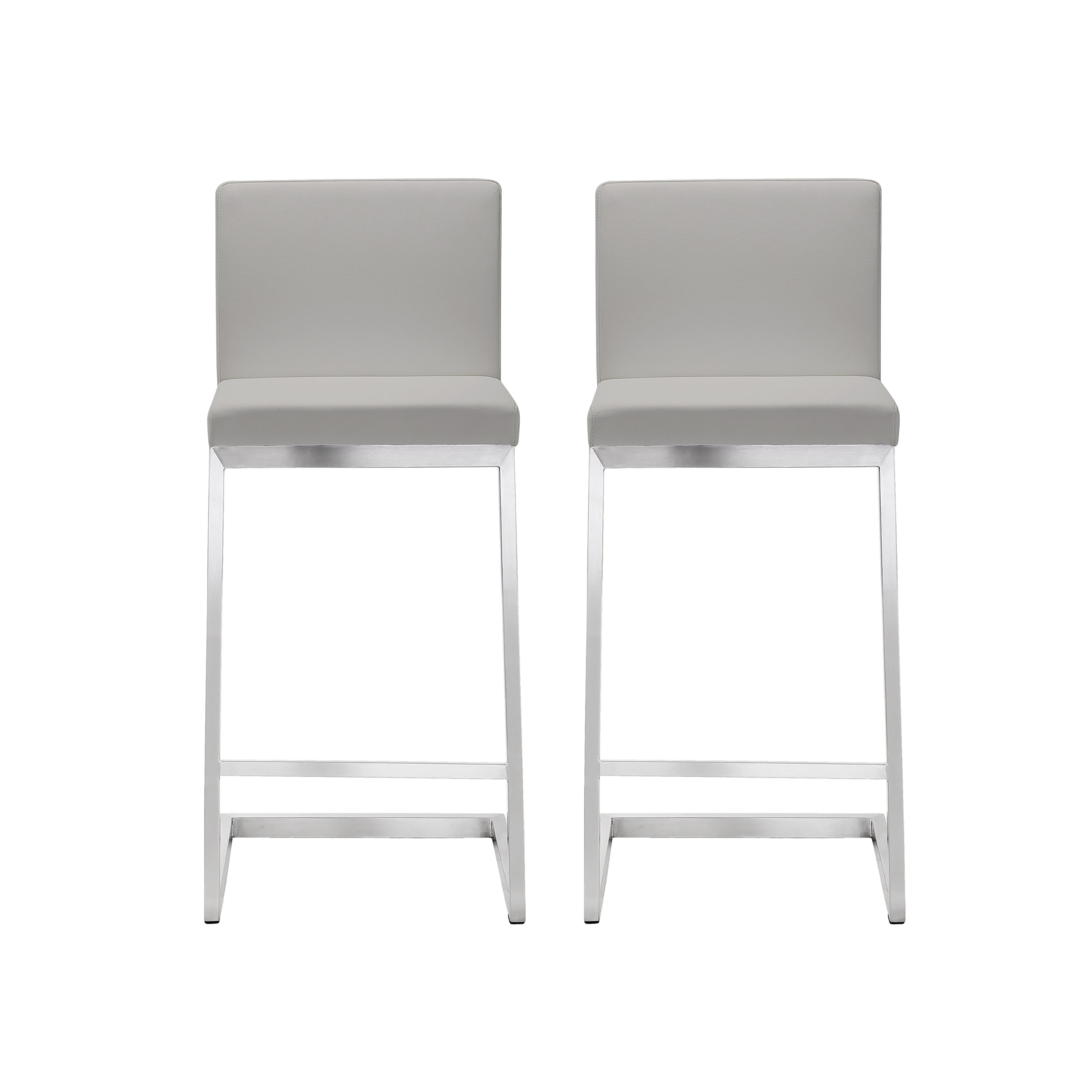 Parma Vegan Leather Counter Stool Set of 2 TOV Furniture