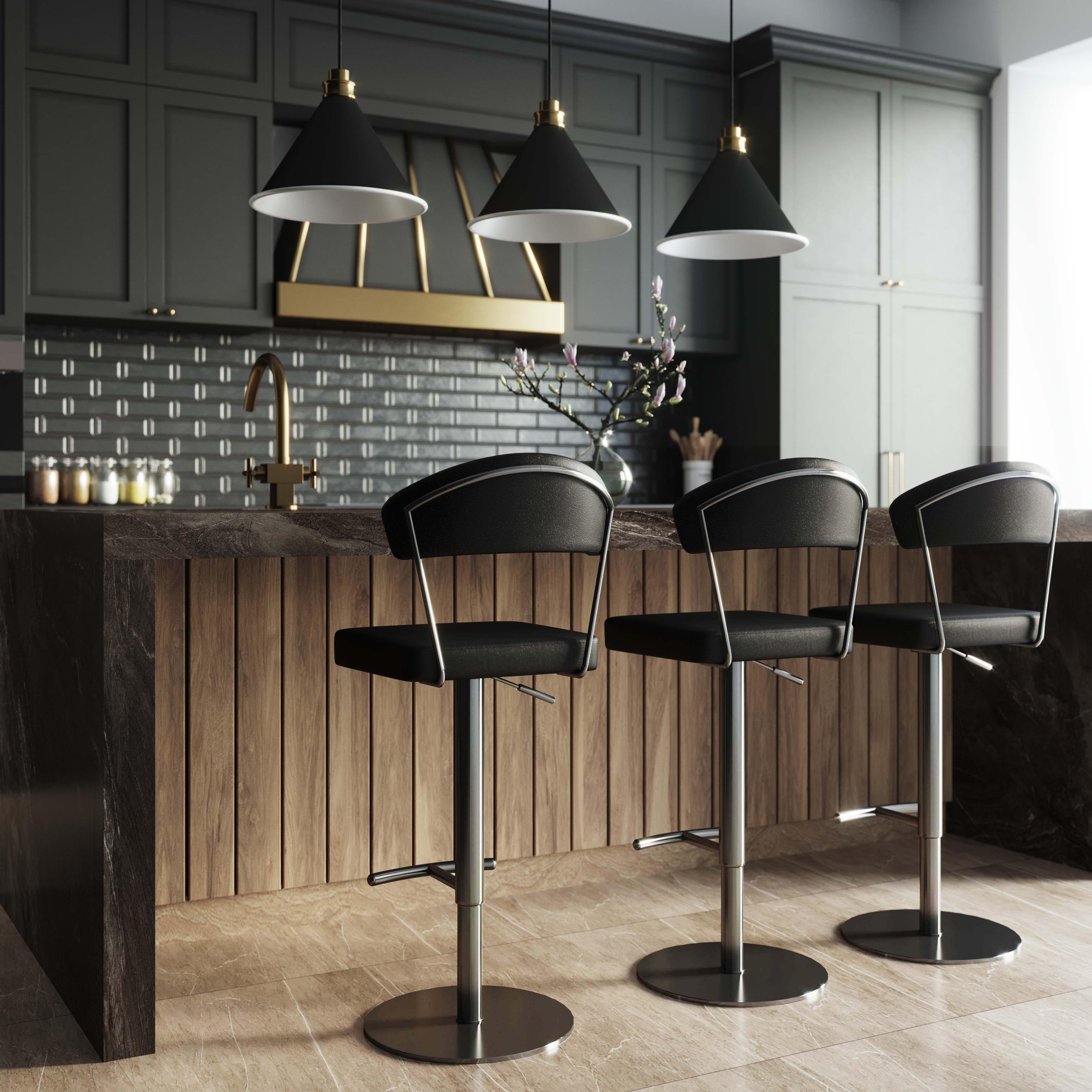 Black bar cheap stools for kitchen