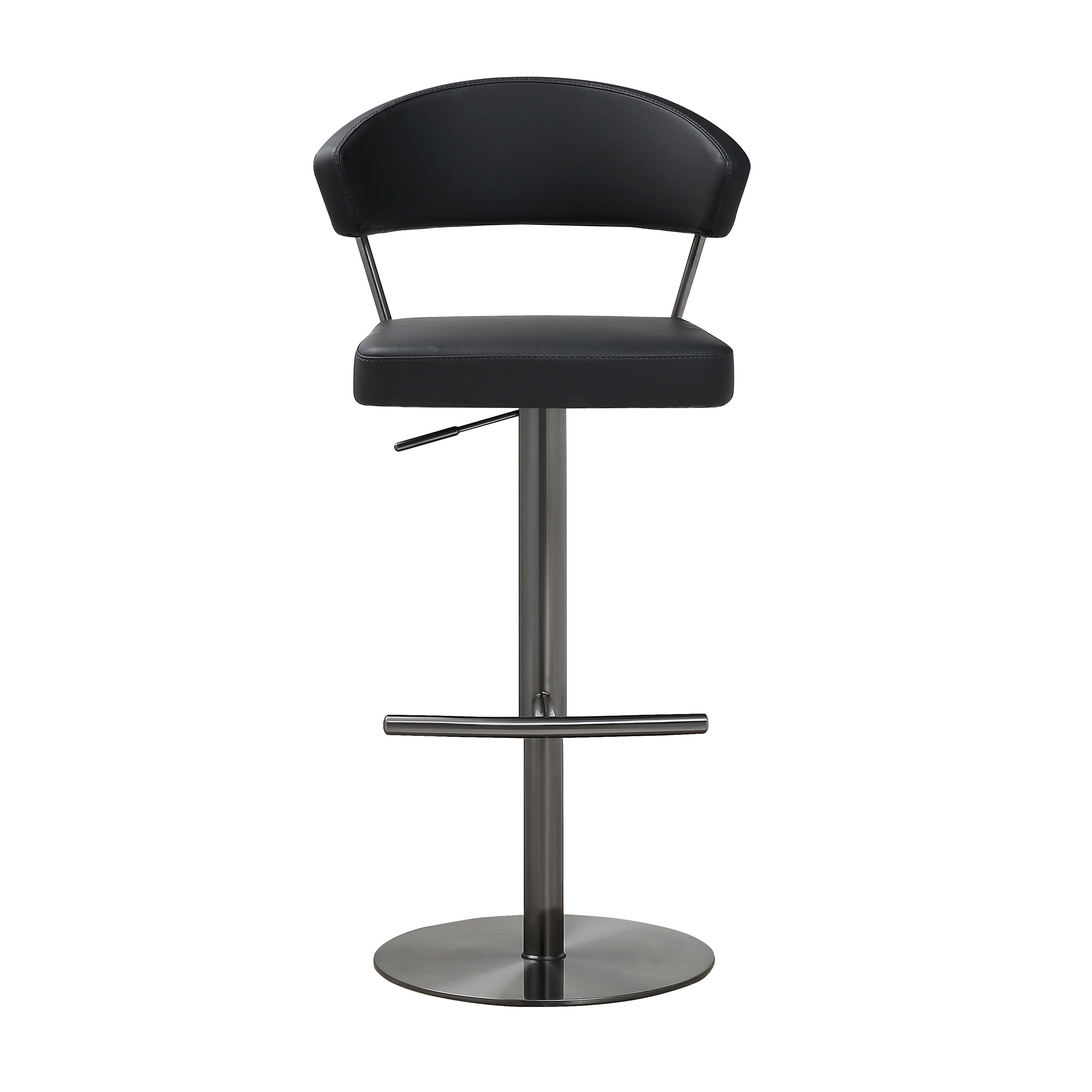 Black and cheap silver bar stools