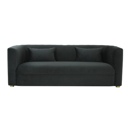 Callie 84" Performance Velvet Sofa - Black - Image 2
