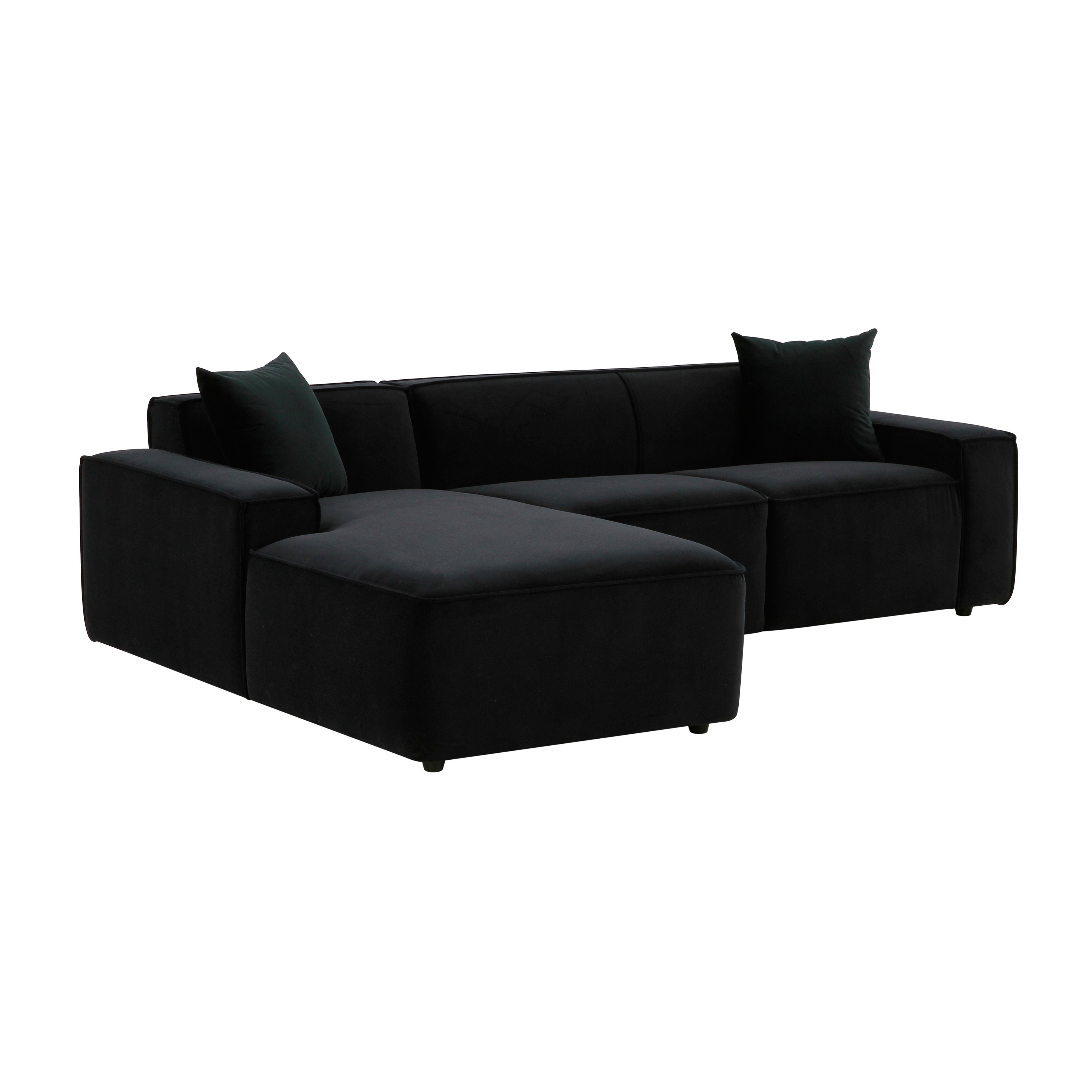 Black upholstered deals sectional