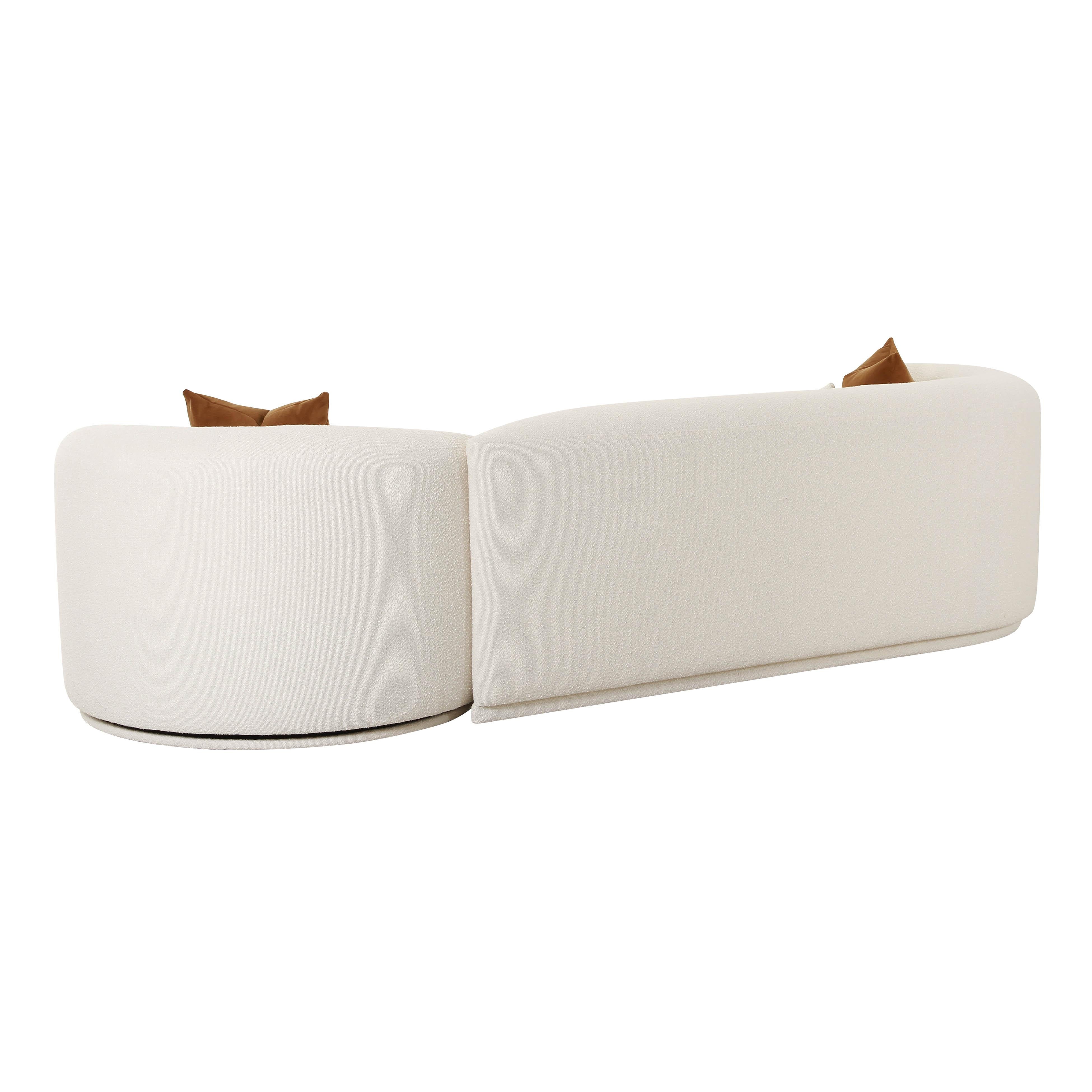 Fickle Cream Boucle 2-Piece Modular Sofa – TOV Furniture