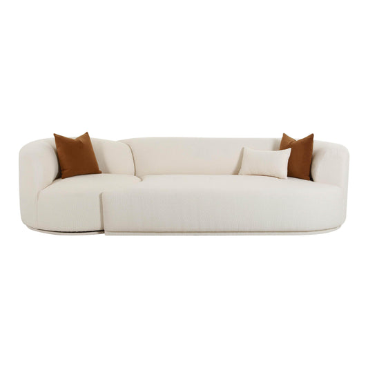 Fickle Cream Performance Boucle 2-Piece Modular Sofa - Image 1