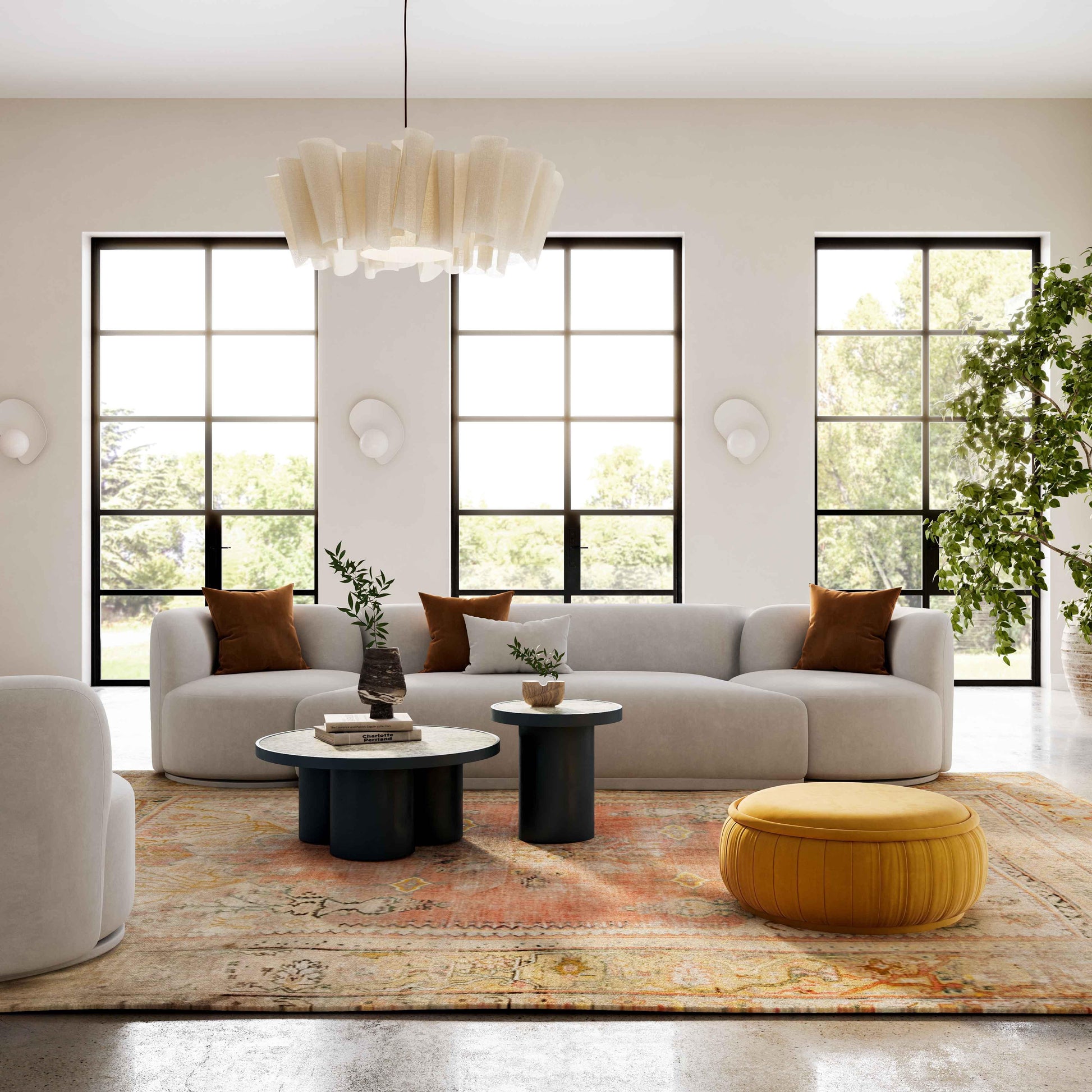 Sofa Modular – TOV Furniture 3-Piece Velvet Fickle Grey