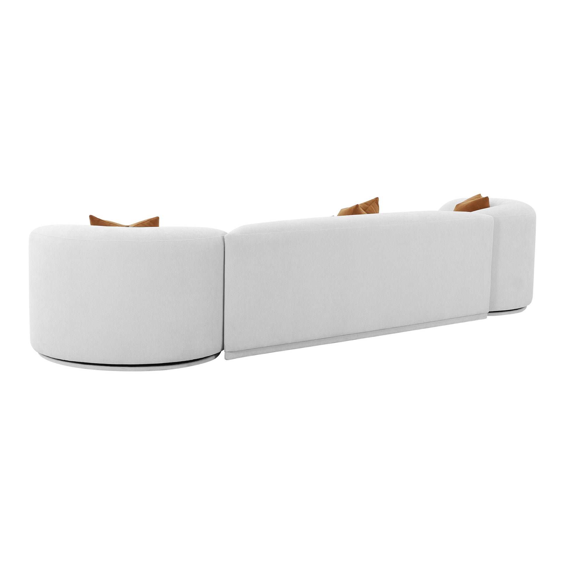 Fickle Grey Velvet Furniture TOV Modular Sofa – 3-Piece