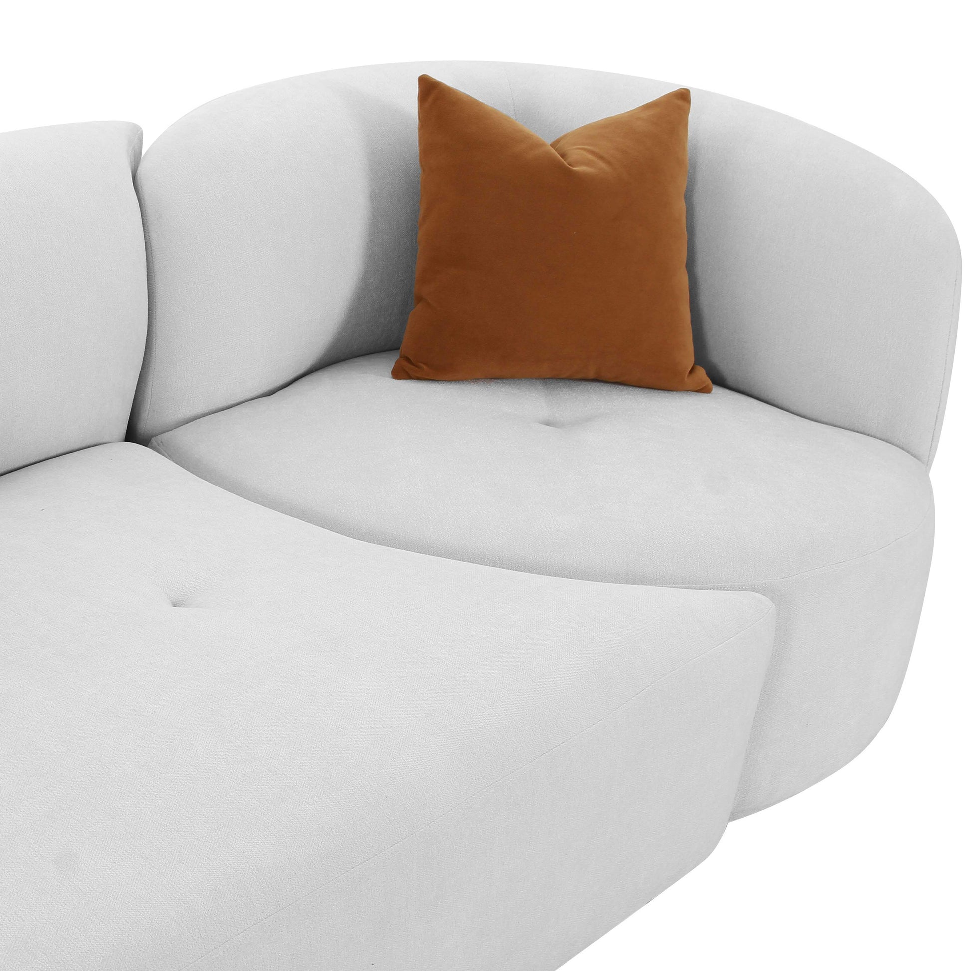 TOV 3-Piece Fickle Furniture Grey Sofa Modular Velvet –