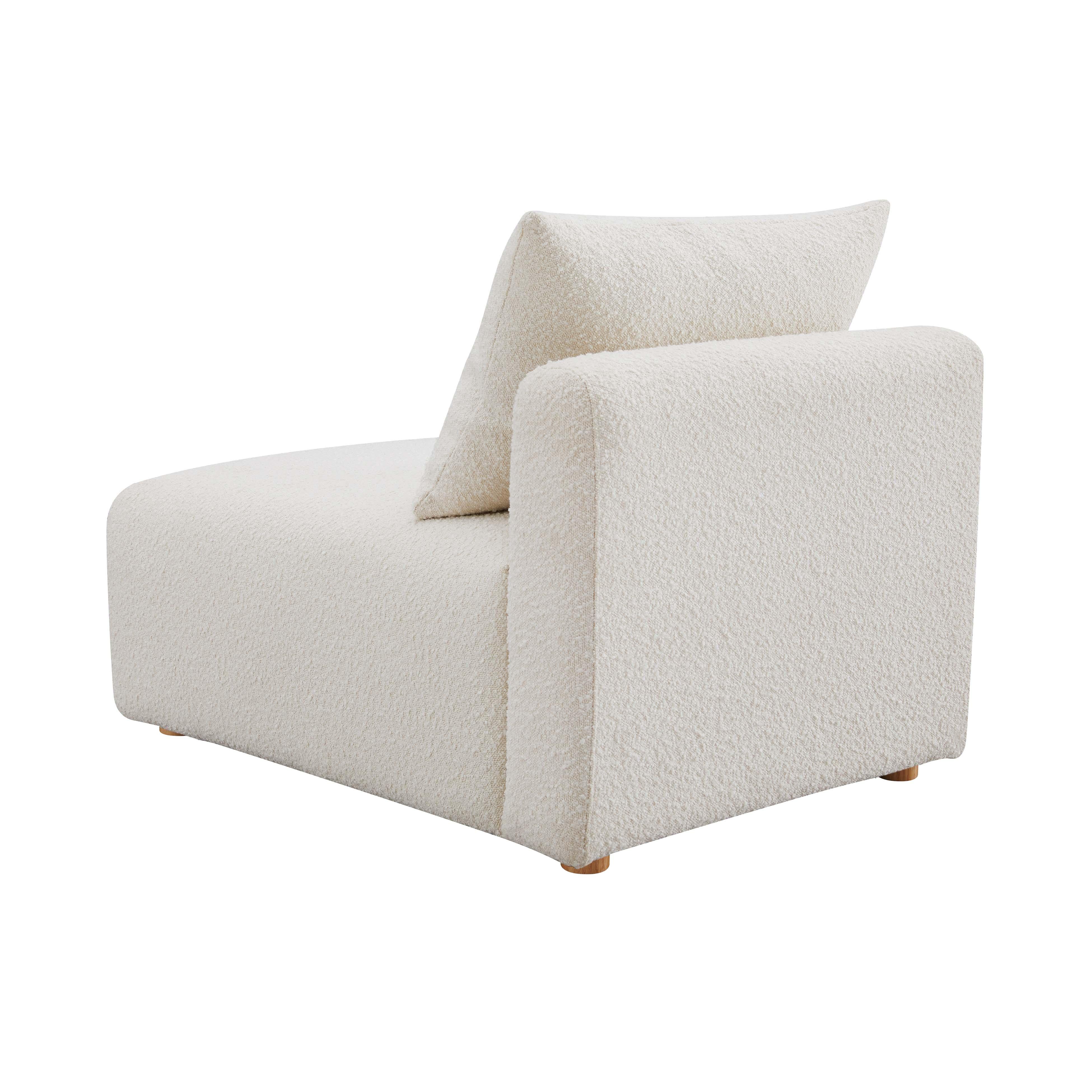 Hangover Cream Performance Boucle Modular Armless Chair | TOV
