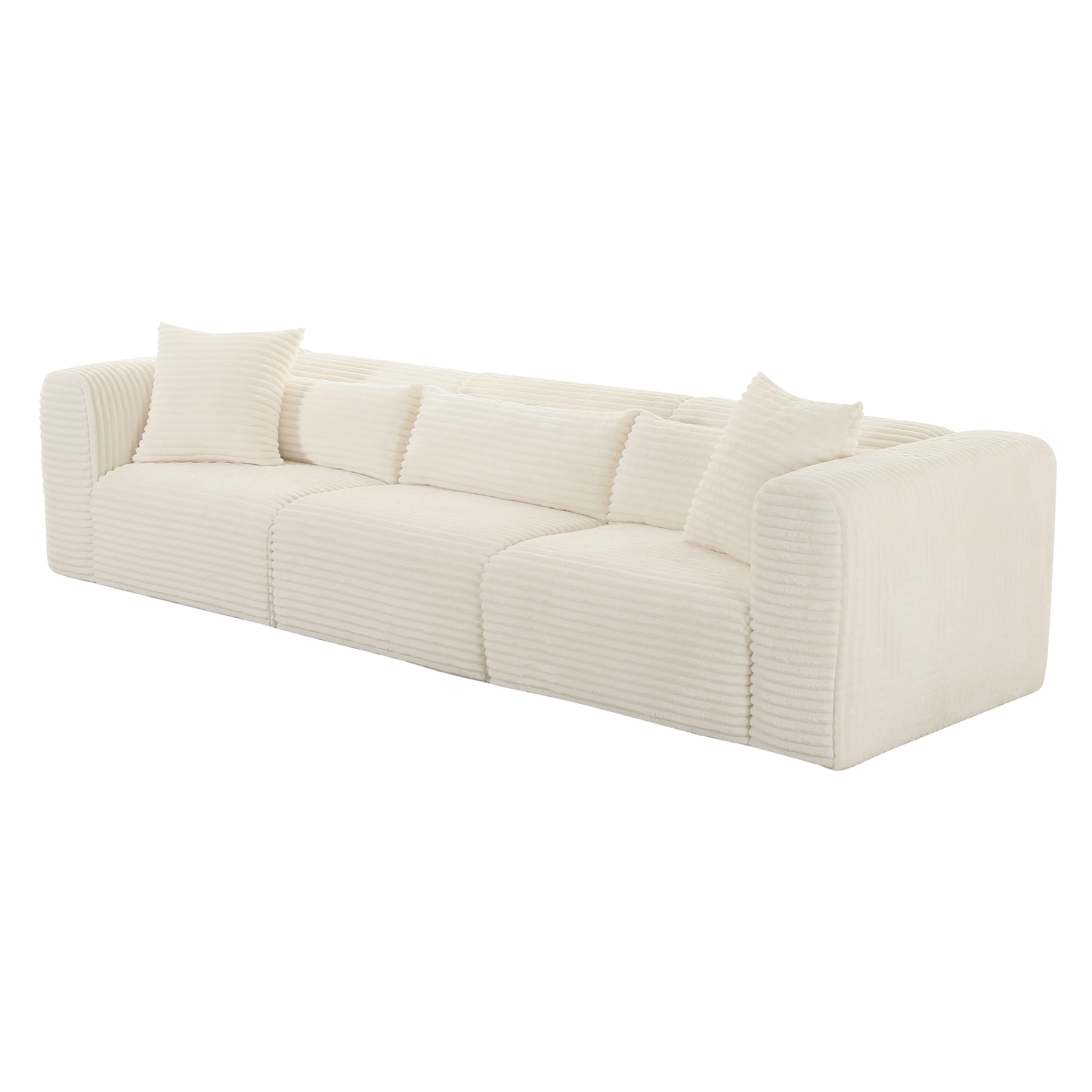 Cream store corduroy sofa