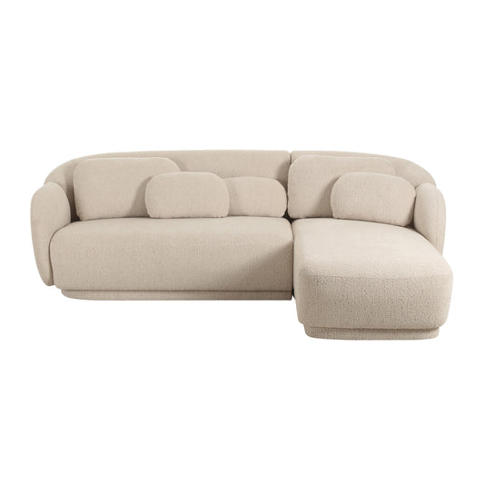 Misty 2-Piece Cream Performance Boucle L-Shaped Sectional - Image 1