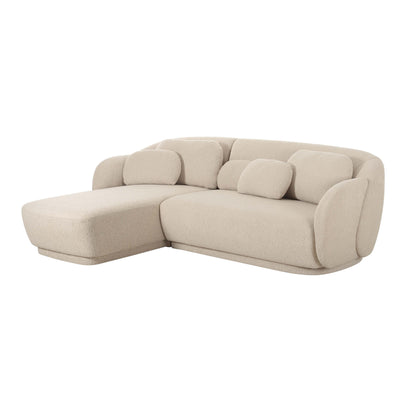 Misty 2-Piece Cream Performance Boucle L-Shaped Sectional - LAF - Image 1