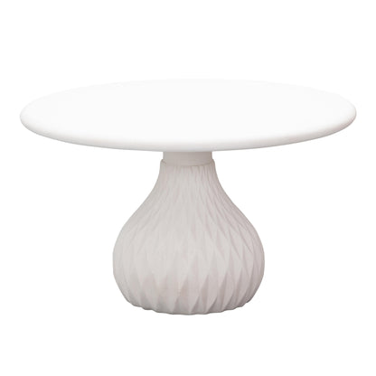 Tulum 28" Ivory Concrete Indoor/Outdoor Round Coffee Table - Default Title - Image 2
