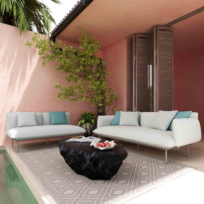 Katti 65.5" Outdoor Loveseat - Light Grey - Image 1