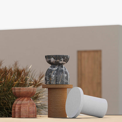 Turin Indoor/Outdoor Concrete Accent Stool - Black - Image 1