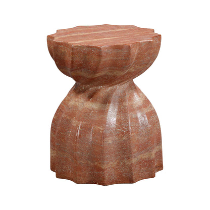 Turin Indoor/Outdoor Concrete Stool - Red - Image 1