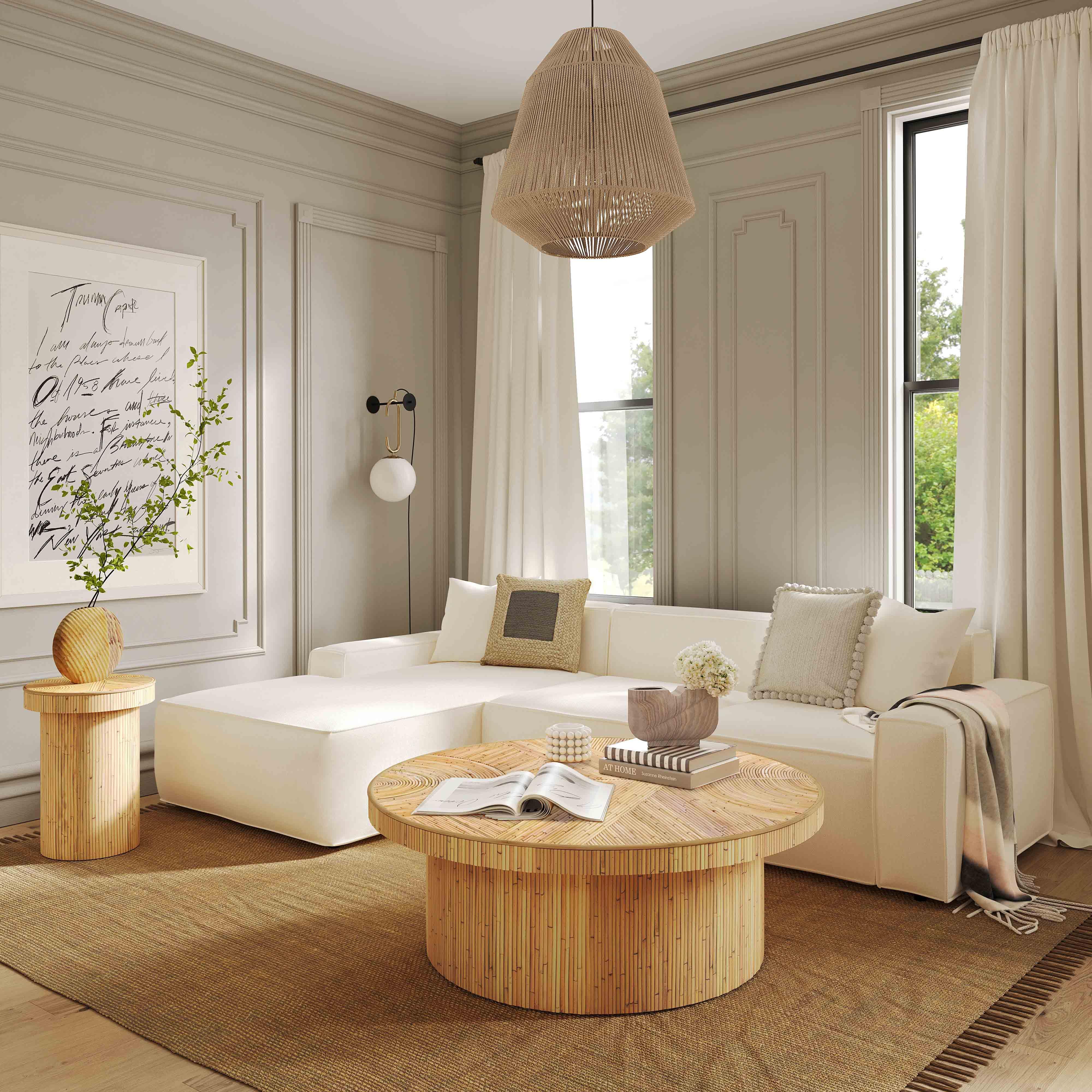 TOV Furniture Acadia Rattan Side Table - Thumbnail 2