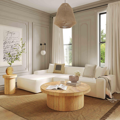 Acadia Rattan Side Table - Default Title - Image 1
