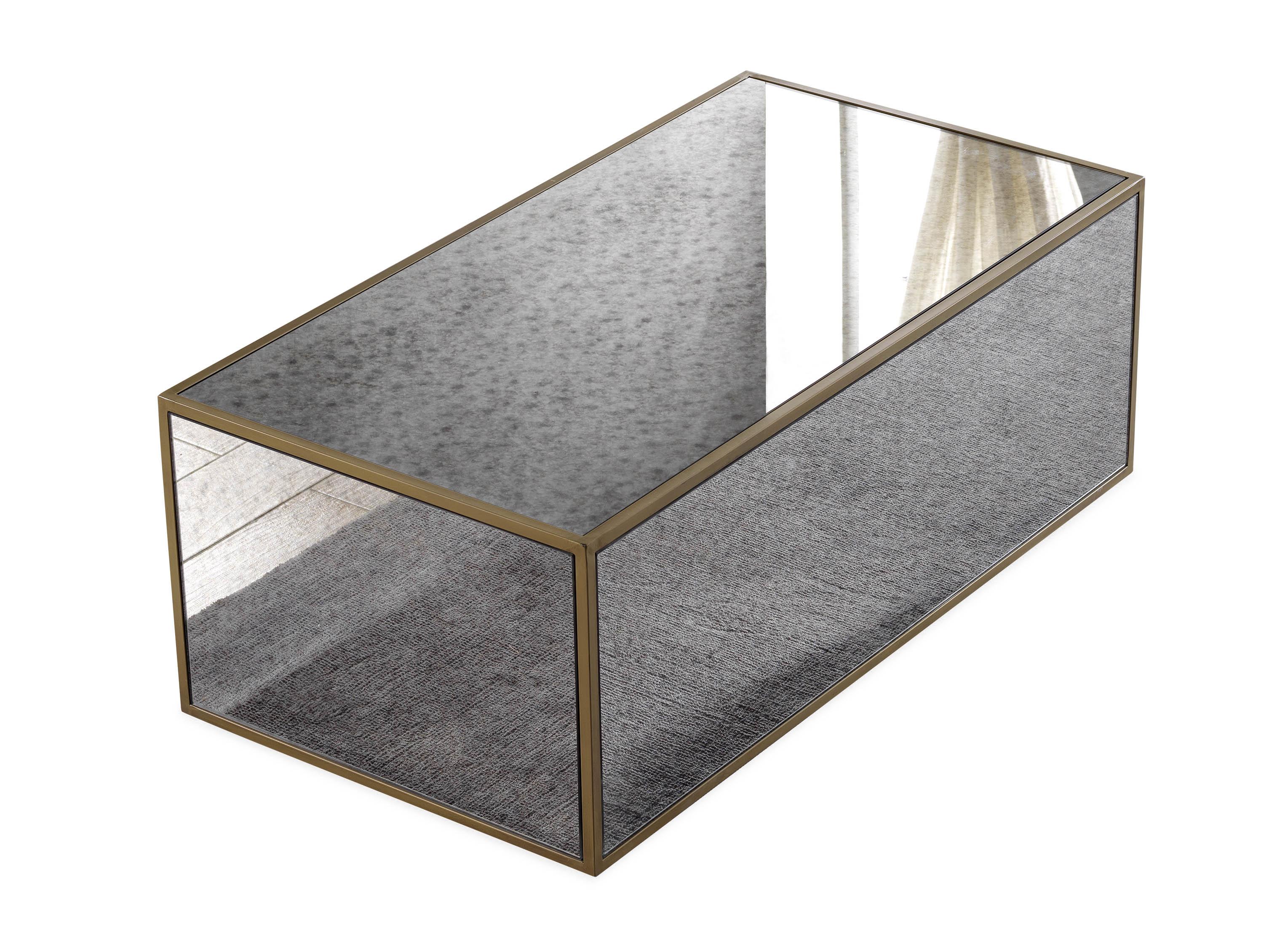 Mirrored box on sale coffee table