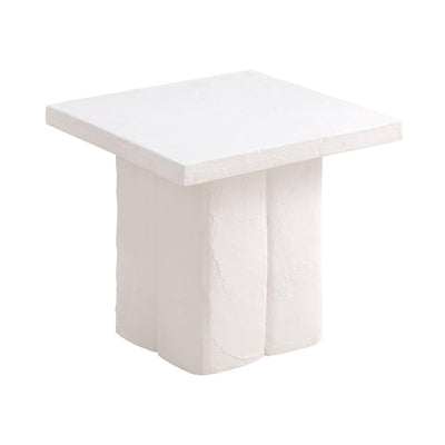 Kayla Faux Plaster Indoor / Outdoor Square Side Table - Image 1