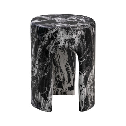 Marisol Black Faux Marble Side Table - Default Title - Image 2