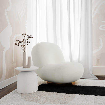 Aloe White Indoor/Outdoor Concrete Side Table - Default Title - Image 1