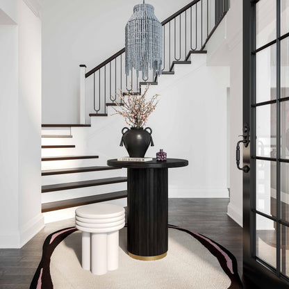 Chelsea Oak Wood Entry Table - Black - Image 1