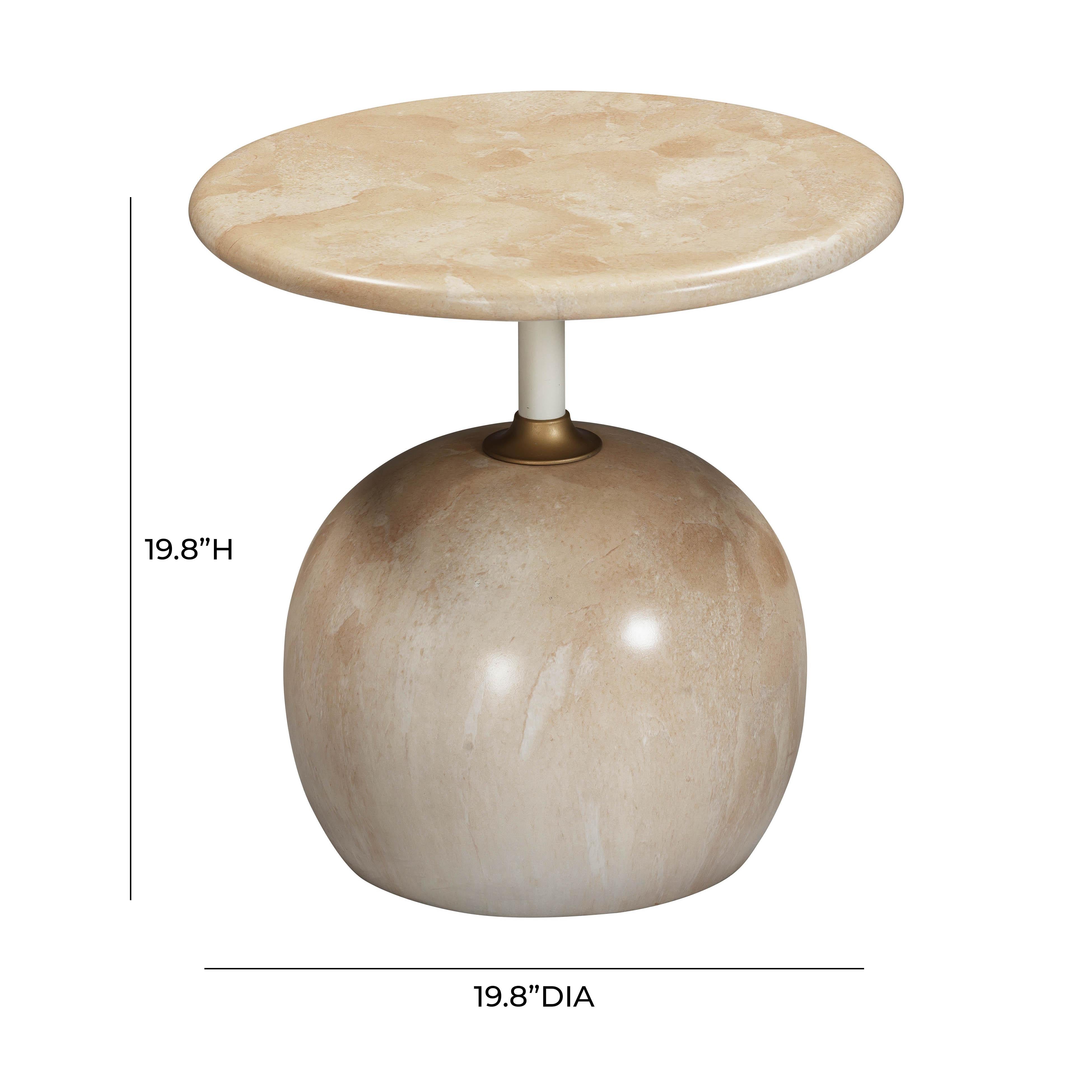 Mire Rose Faux Marble Side Table | TOV Furniture