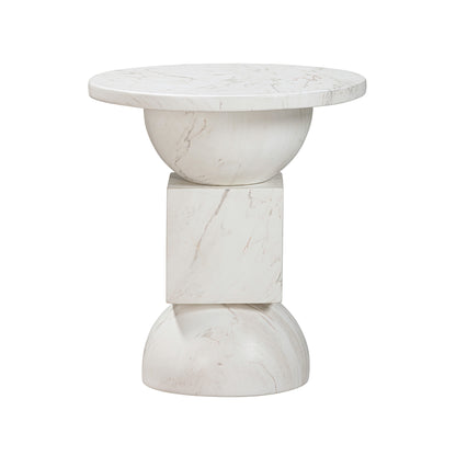 Chip Faux Marble Indoor/Outdoor Side Table - Default Title - Image 2