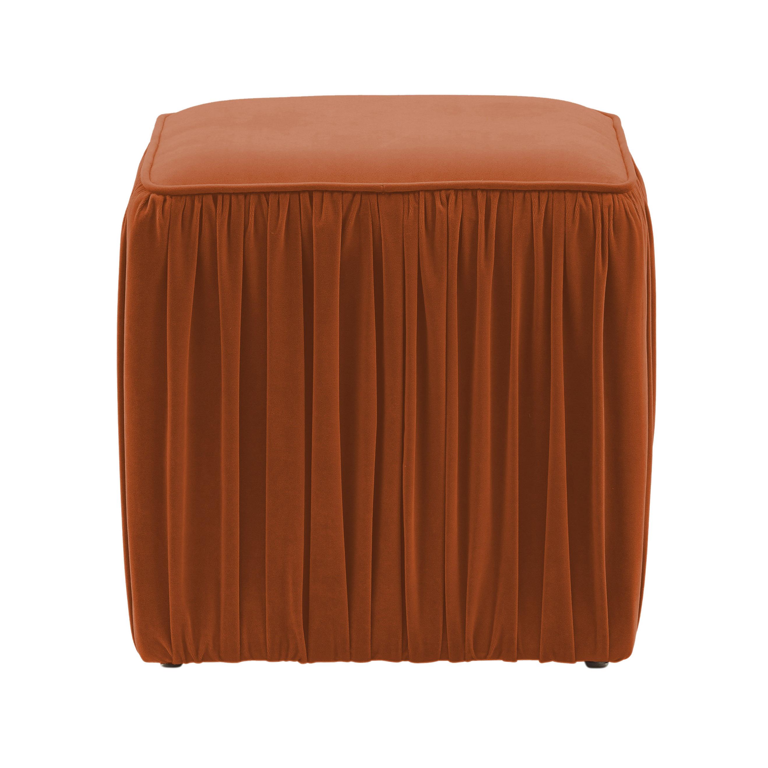 Morgan Pleated Velvet Ottoman TOV Furniture