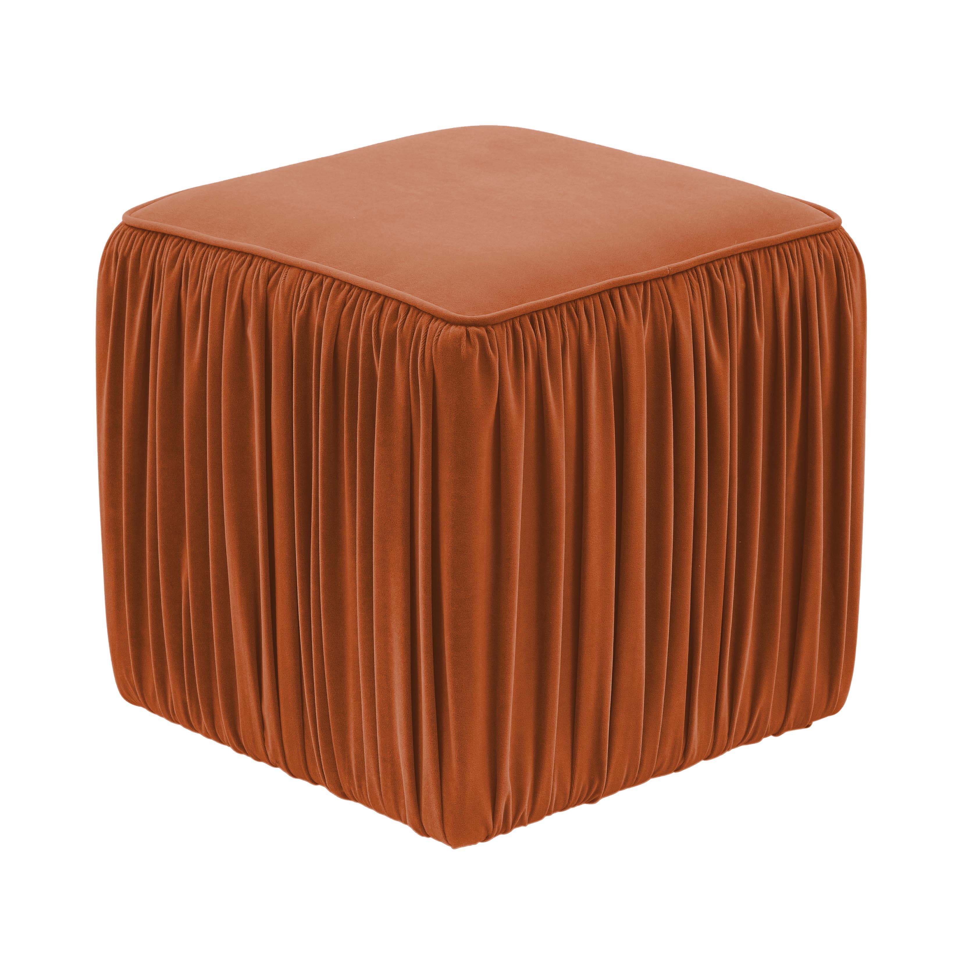 Morgan Pleated Velvet Ottoman – TOV Furniture