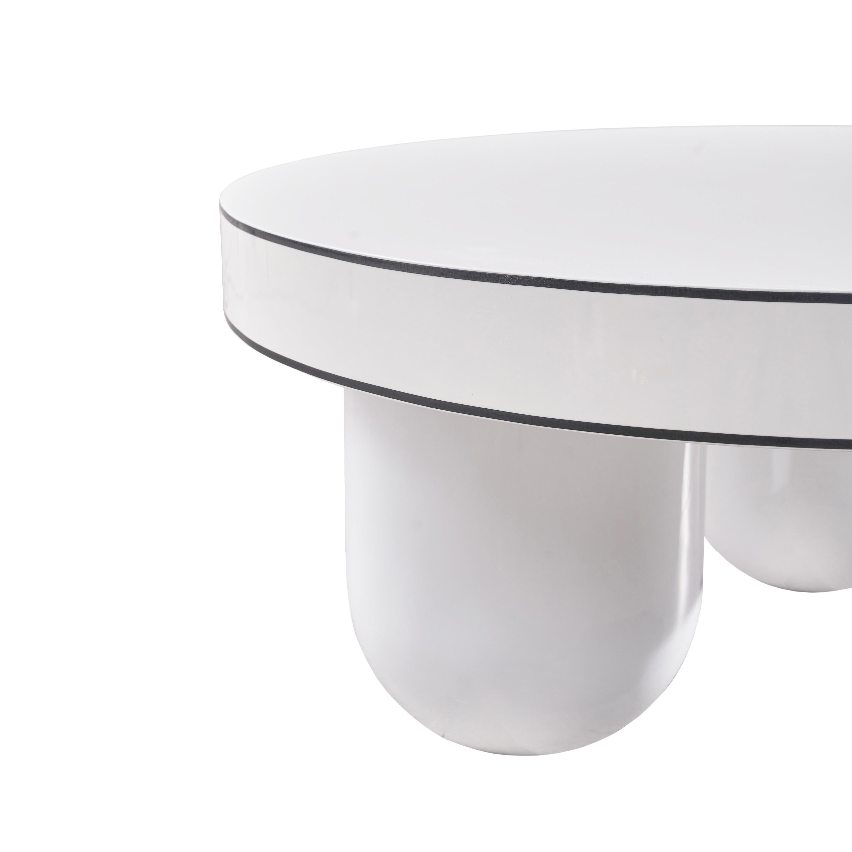 Jasper White Glossy Coffee Table – TOV Furniture