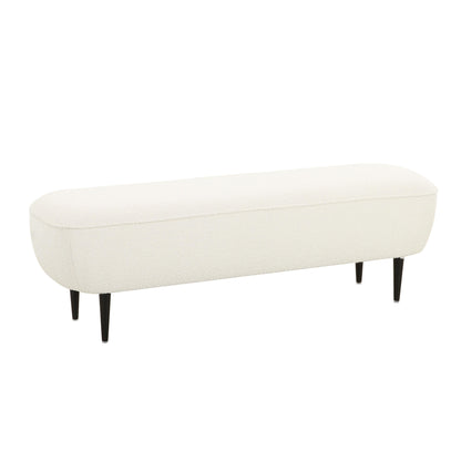 Denise 51" Cream Performance Boucle Bench - Default Title - Image 2