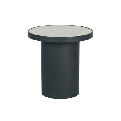 Nautilus Antique Silver Mirrored Round Side Table - Default Title - Image 2
