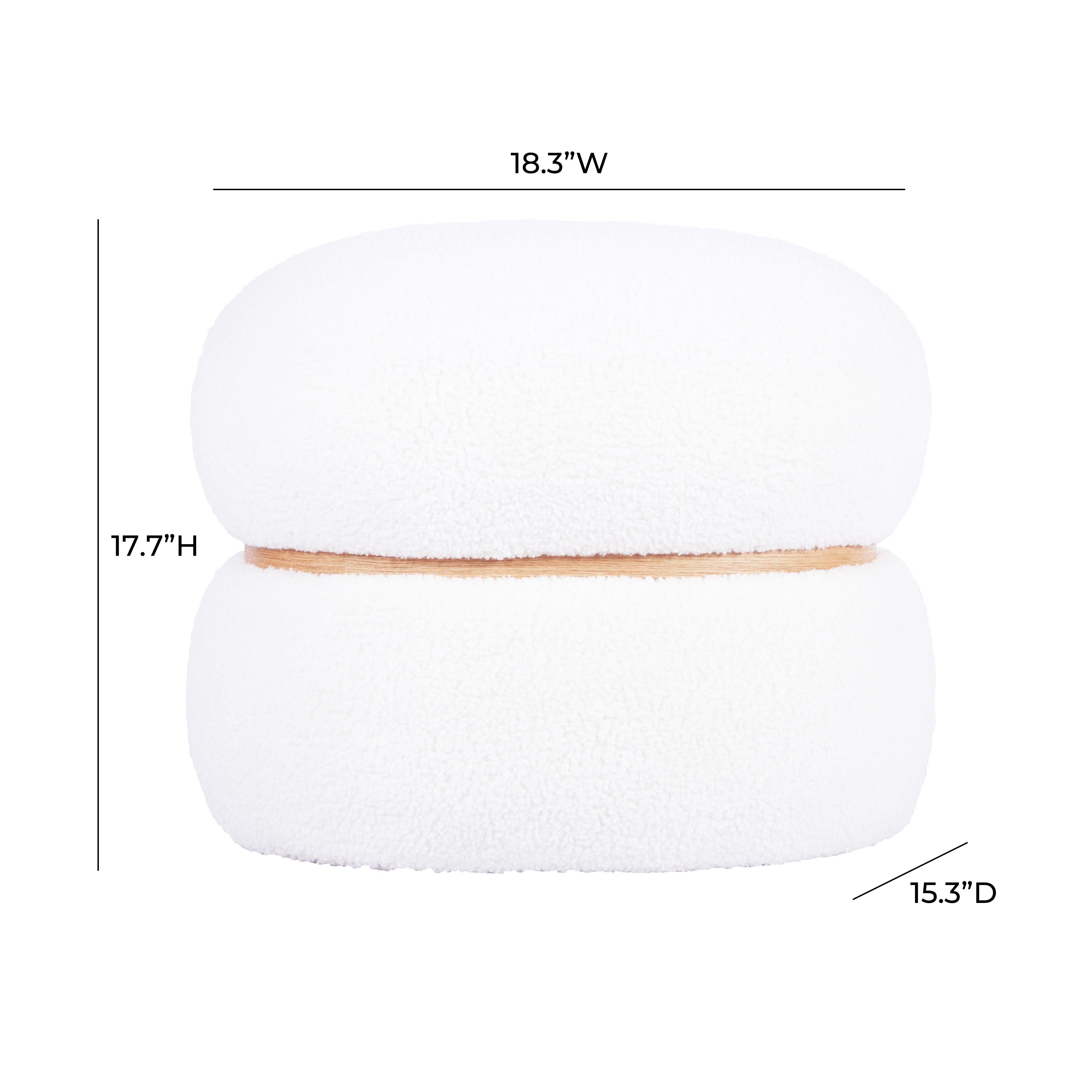 Helga Vegan Shearling Oval Ottoman – TOV Furniture