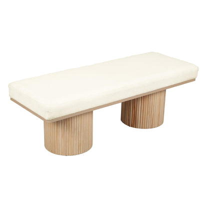 Sagano 48" White Dyed-Yarn Bench - Default Title - Image 2