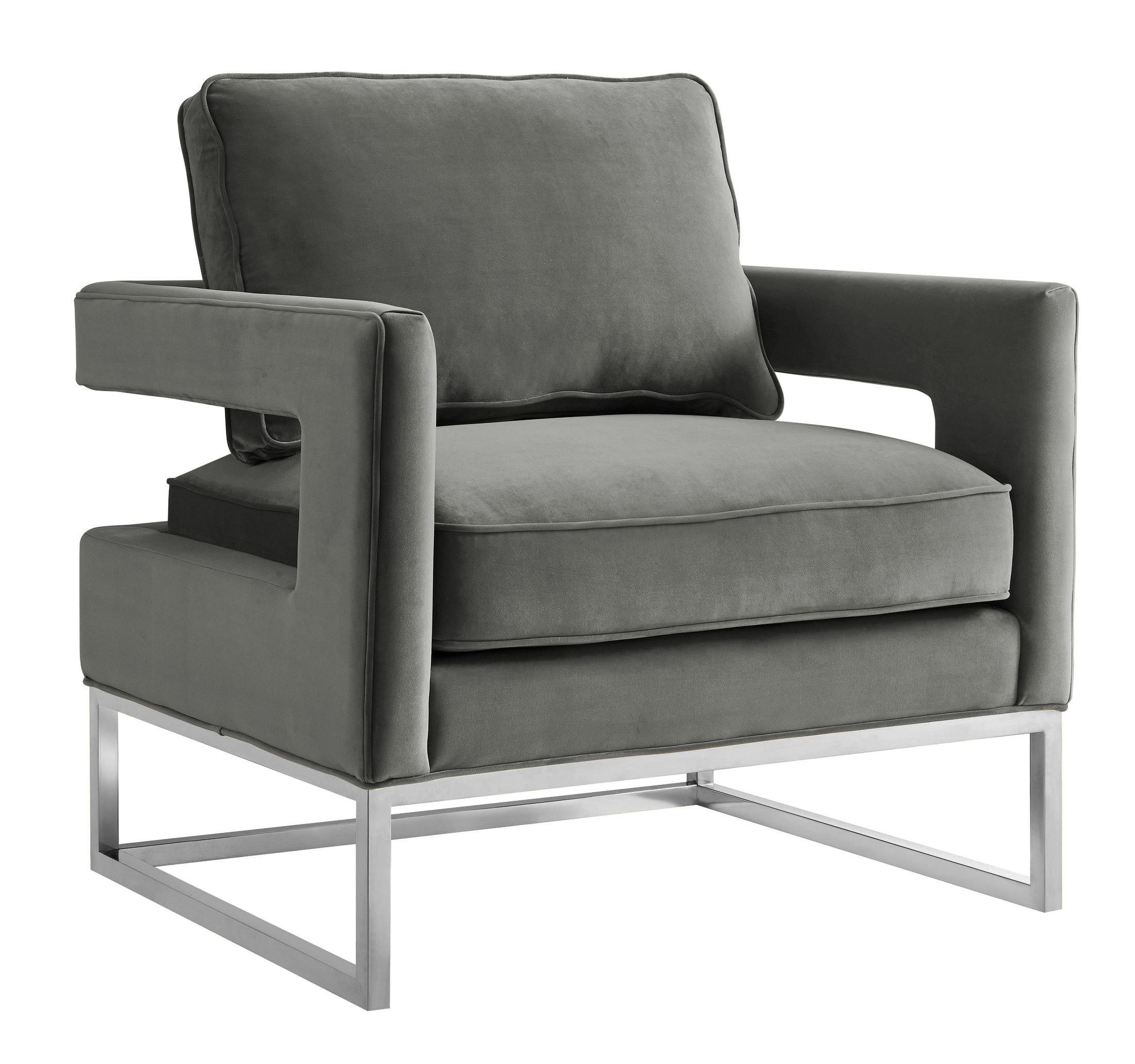 Grey outlet chair velvet