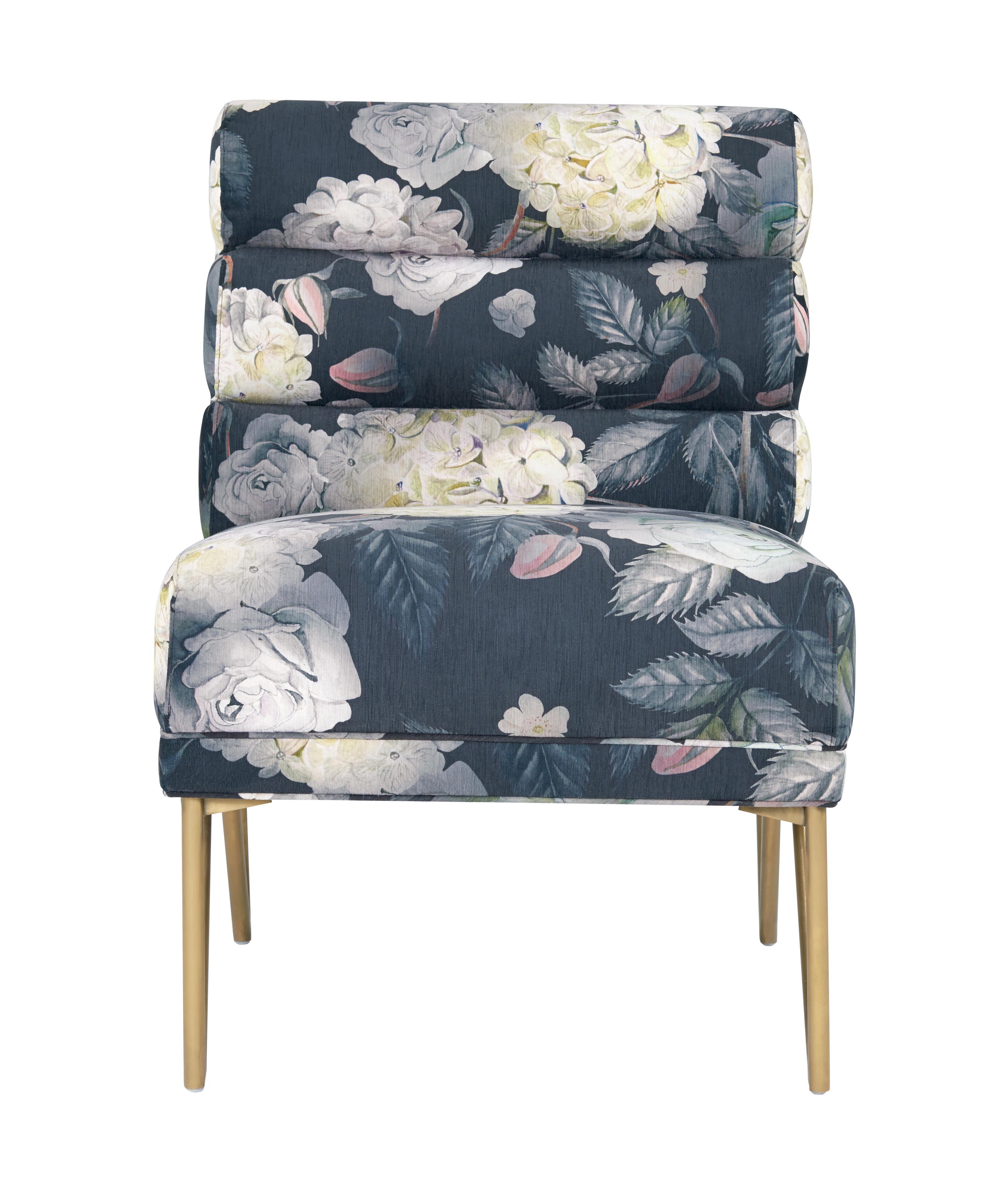 Floral best sale velvet armchair