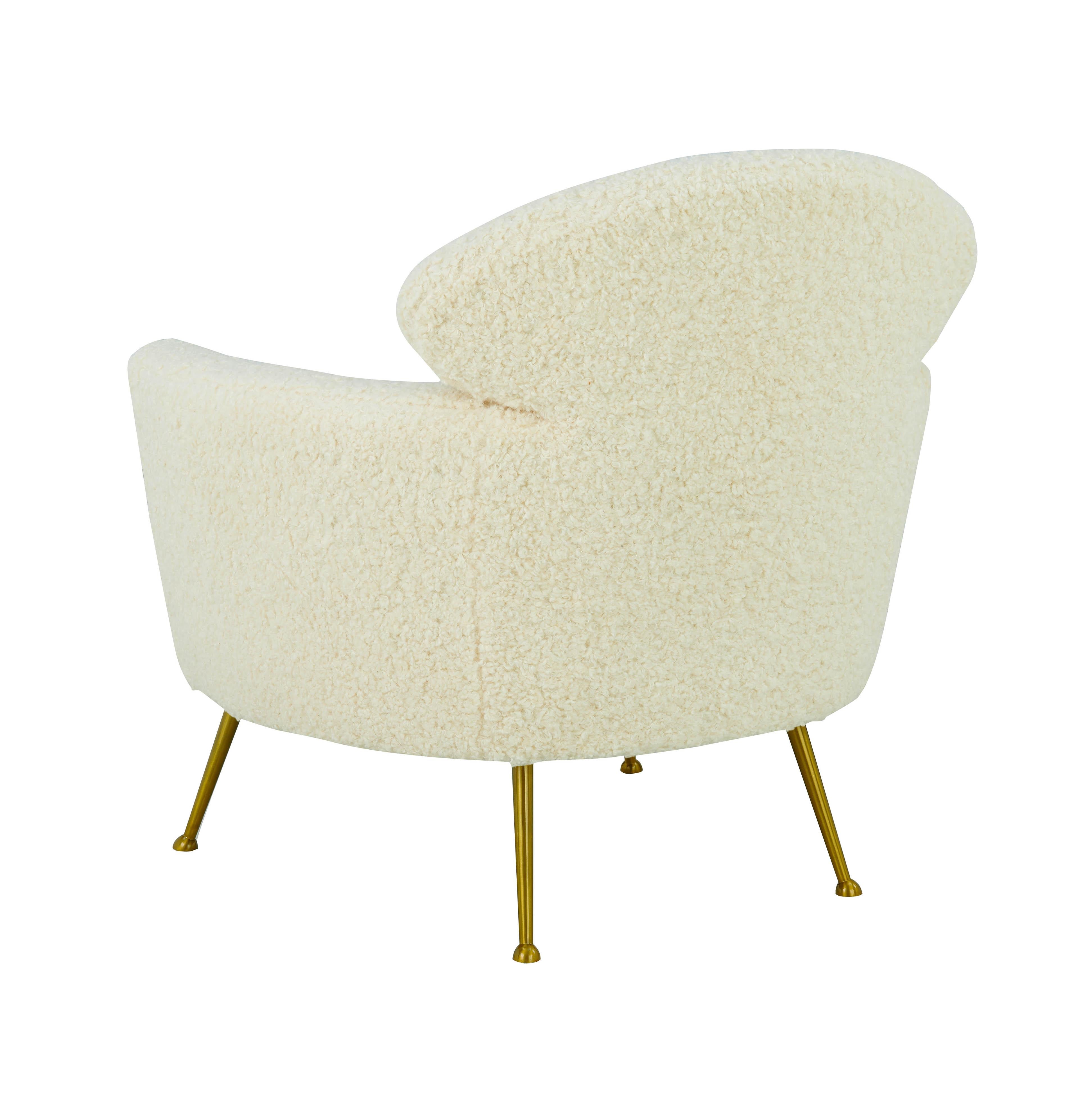 Welsh Cream Faux Shearling Chair