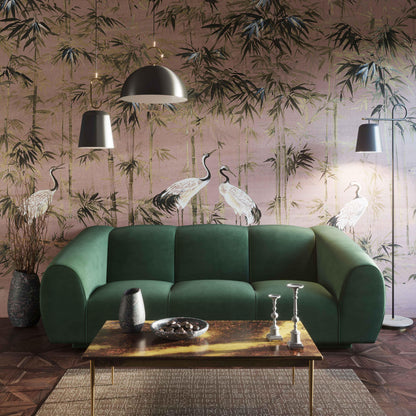 Emmet 90" Performance Velvet Sofa - Forest Green - Image 1
