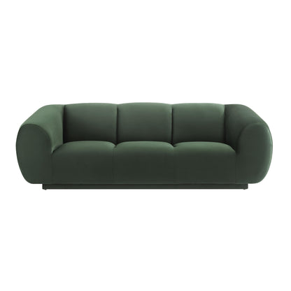 Emmet 90" Performance Velvet Sofa - Forest Green - Image 2