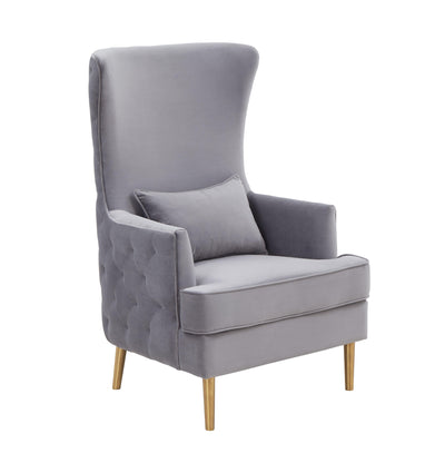 Alina Performance Velvet Tall Tufted Back Chair - Image 1