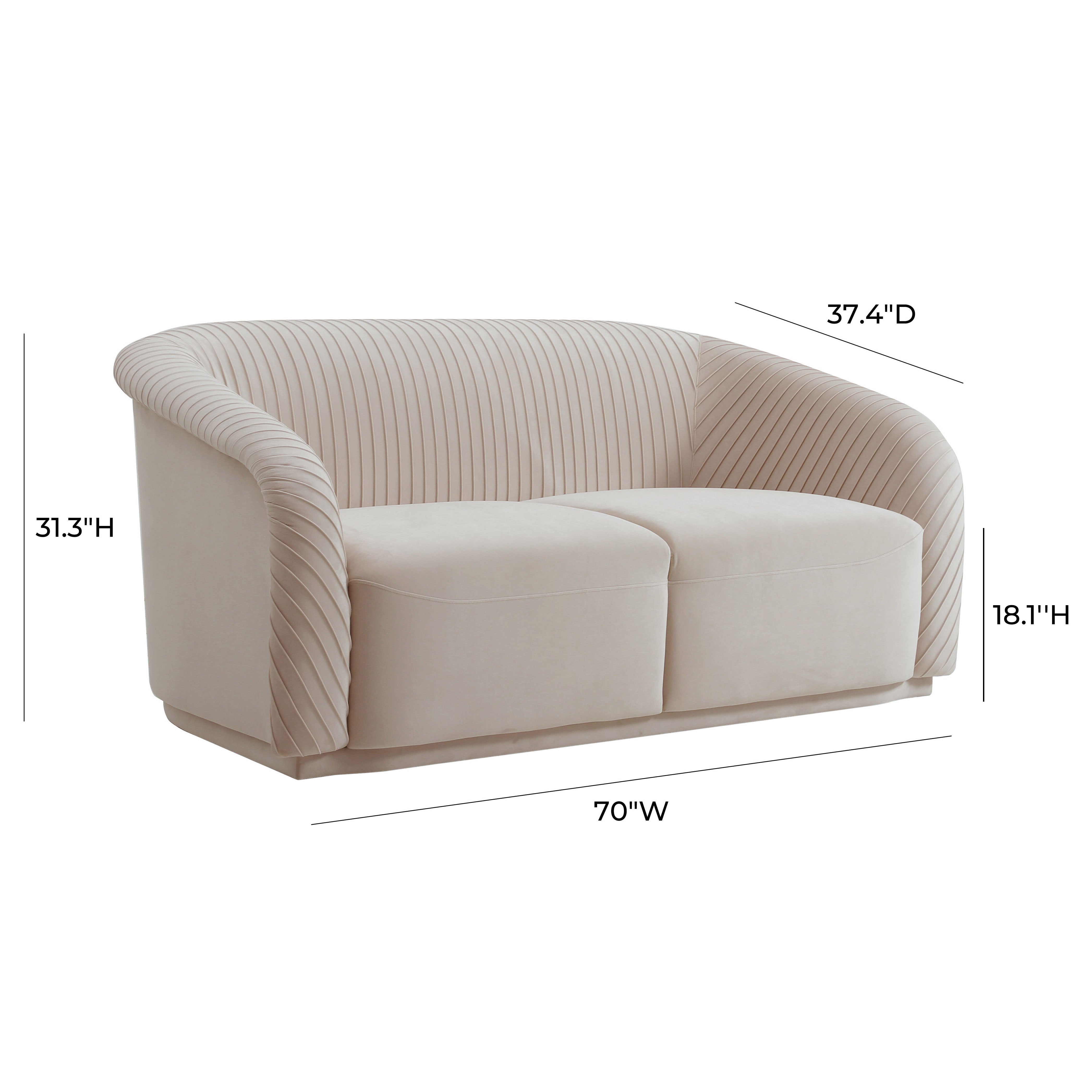 Yara on sale pleated sofa