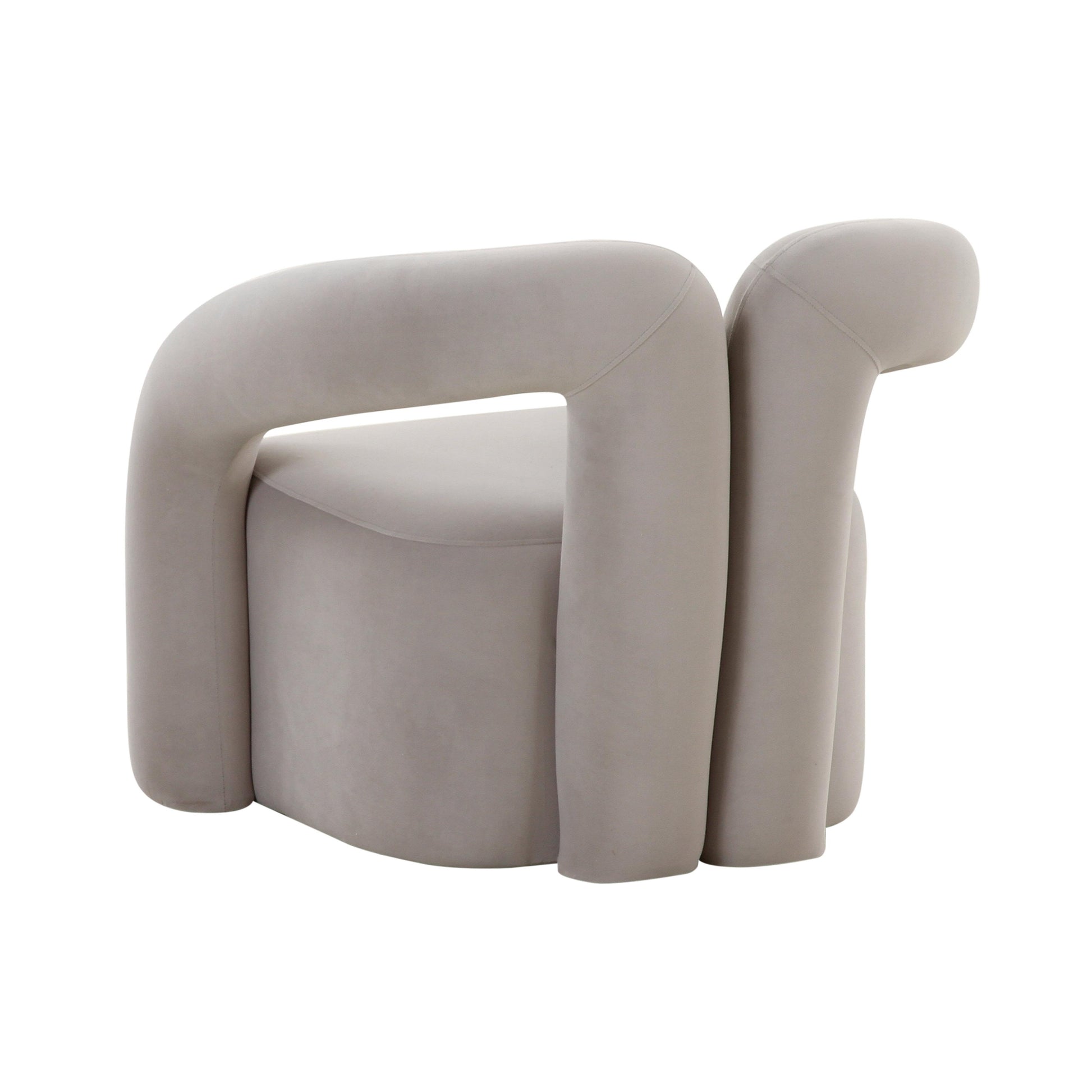Jenn Accent Furniture – Grey Chair TOV Velvet