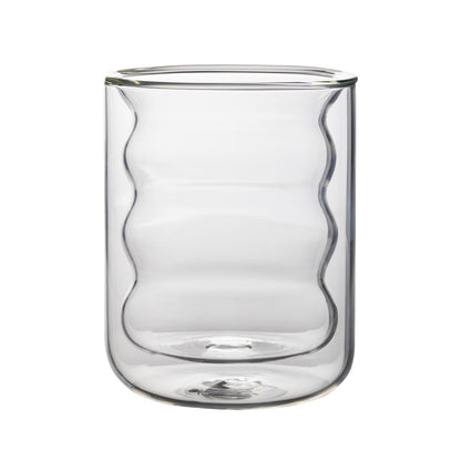 Waves Water Glass - Set of 4 - Clear - Image 1