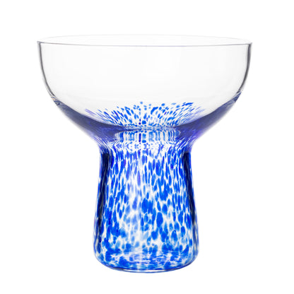 Dottie Handblown Cocktail Glass - Set of 4 - Blue - Image 1