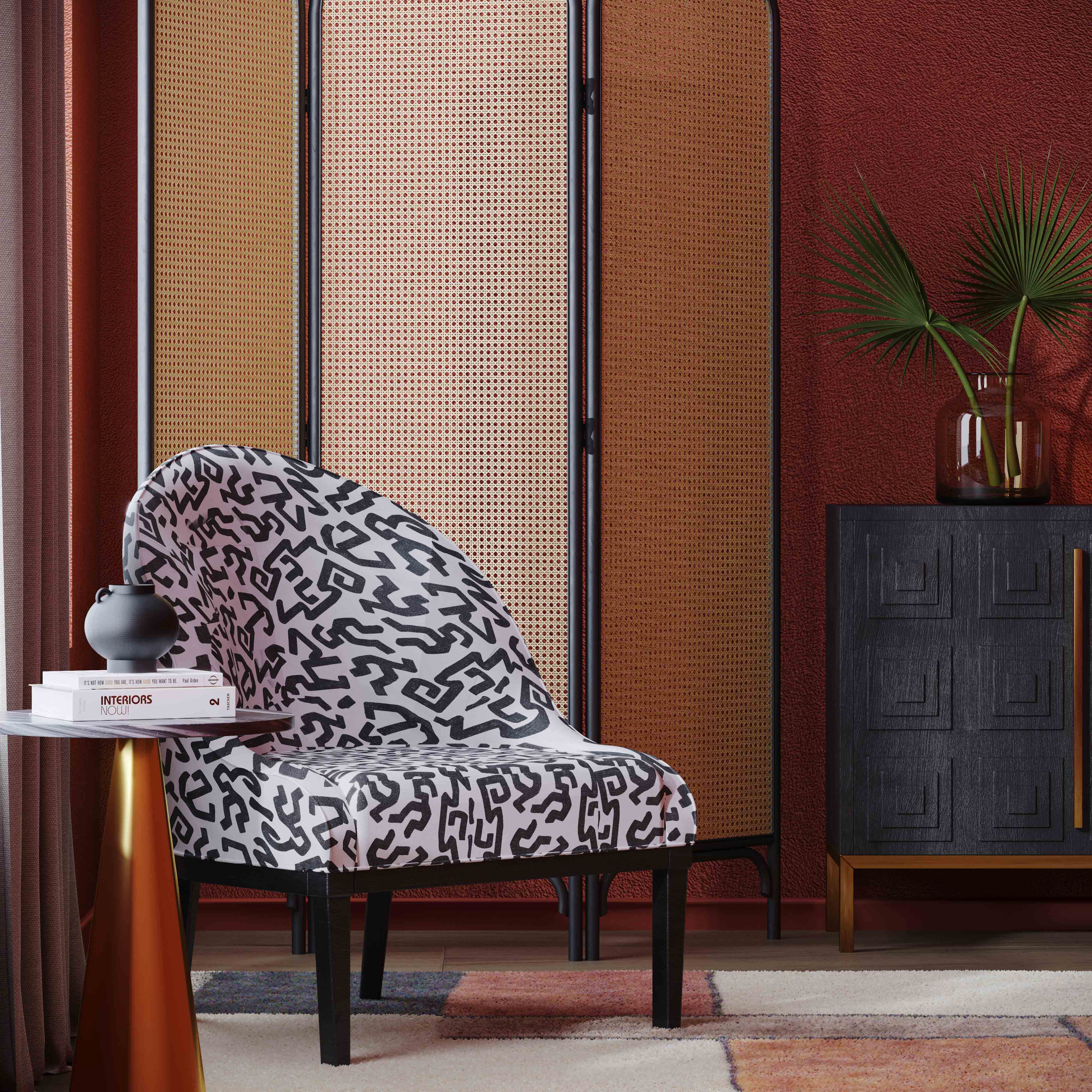 Tan velvet online armchair